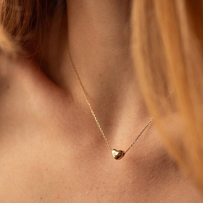 Золоте кольє з сердечком кол01339 №10