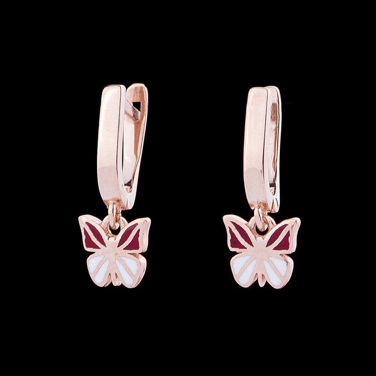 Дитячі золоті сережки "Метелики" с04800к від ювелірного магазину Онікс