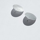 Срібні сережки "Великі комети" матові 122493 от ювелирного магазина Оникс - 9