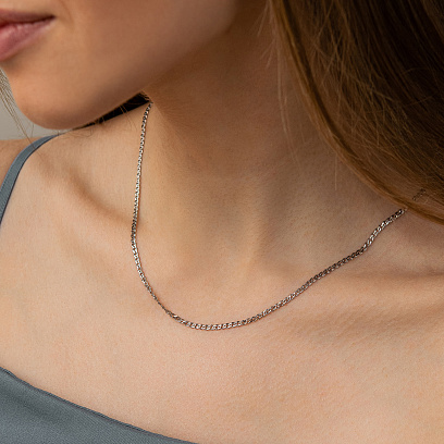 Срібний ланцюжок (плетіння Нонна) рс106319 №4