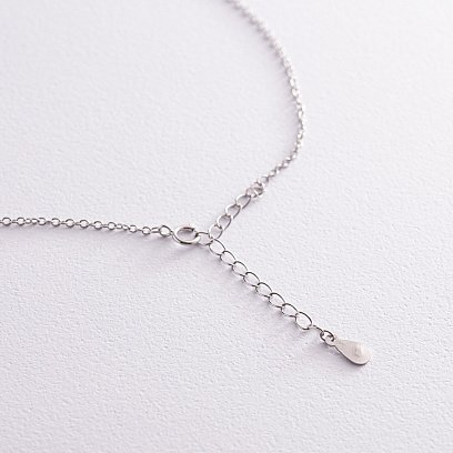 Серебряное колье "Конверт с секретом" (возможна гравировка) 181215 №7