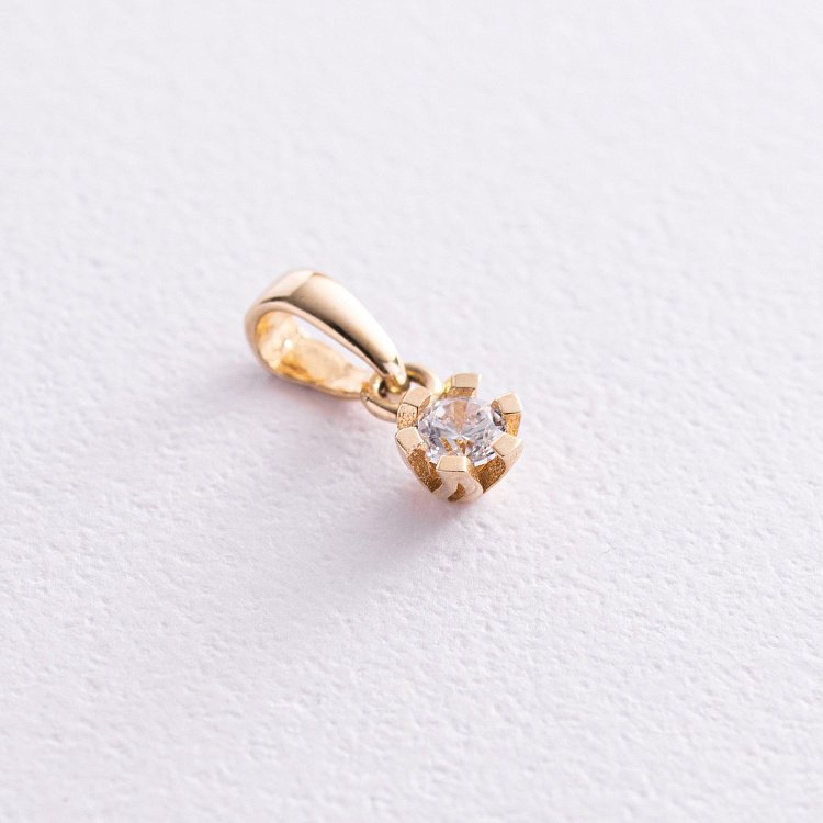 Золотий кулон (фіаніт) п03125 від ювелірного магазину Онікс