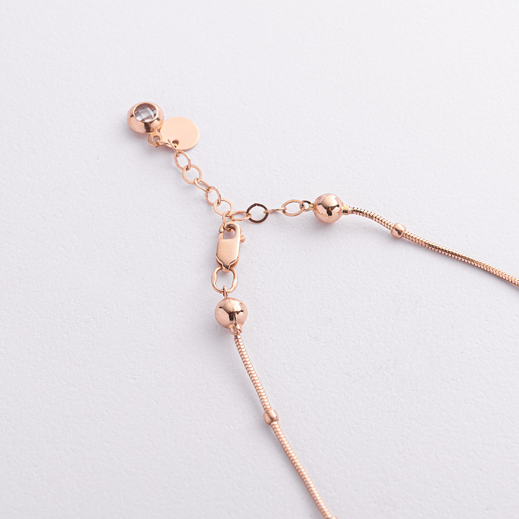 Золотой браслет "Шарики" на ногу б05332 - 2 Золотой браслет "Шарики" на ногу б05332 от ювелирного магазина Оникс - 2