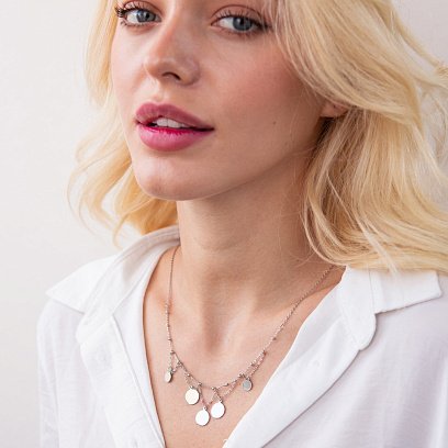 Серебряное колье с монетками 18701 №3