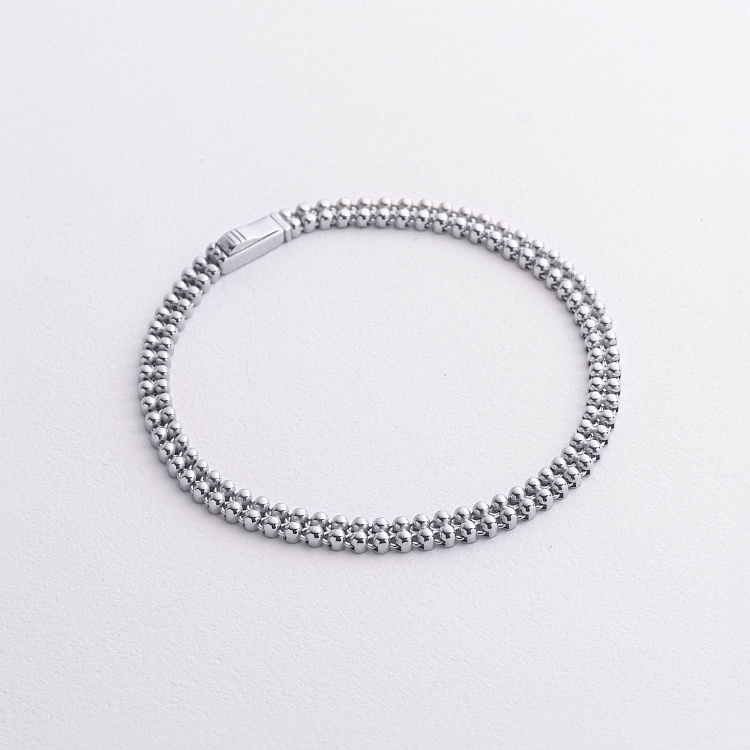 Браслет "Шарики" в белом золоте б05758 от ювелирного магазина Оникс