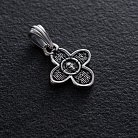 Срібний хрест «Спас Нерукотворний. молитва » 131018 от ювелирного магазина Оникс - 1