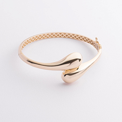 Жесткий браслет "Miriam" в желтом золоте б05767 №2