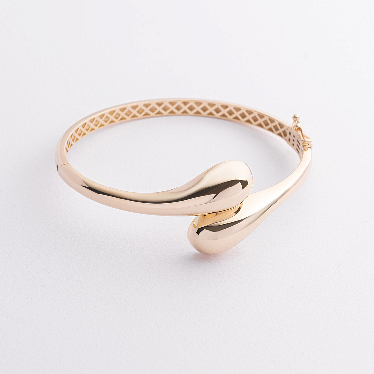 Жесткий браслет "Miriam" в желтом золоте б05767 от ювелирного магазина Оникс - 2