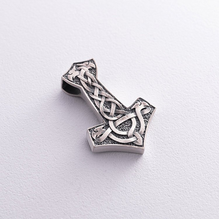 Серебряный кулон "Молот с Щитом Иггдрасиля" 7047 от ювелирного магазина Оникс - 8