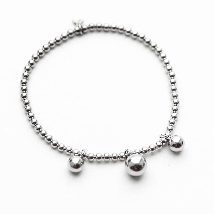 Срібний браслет "Кульки" 141204 від ювелірного магазину Онікс - 1