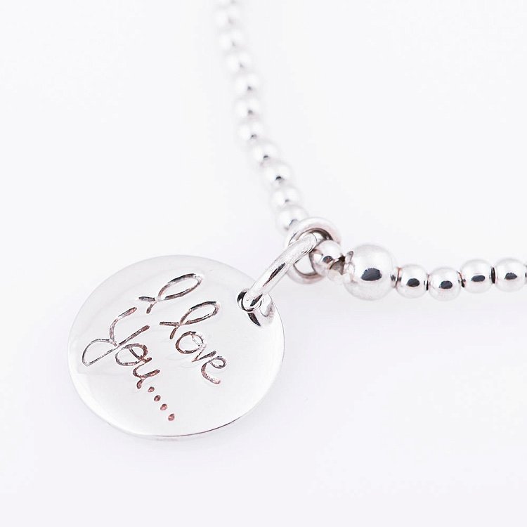 Серебряный браслет I Love You 141173 от ювелирного магазина Оникс - 1