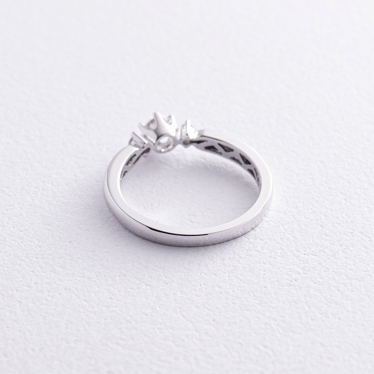 Каблучка в білому золоті з діамантами кб0491cha від ювелірного магазину Онікс - 4