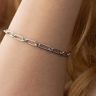 Серебряный браслет "Цепочка" 141484 №3