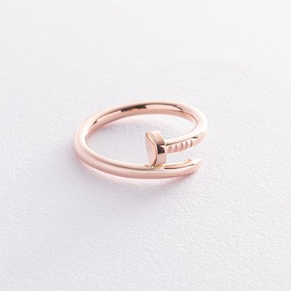 Каблучка "Цвях" у червоному золоті к07360 №3