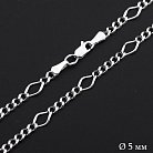 Серебряная цепочка плетение Нонна 5+1 б012713 от ювелирного магазина Оникс