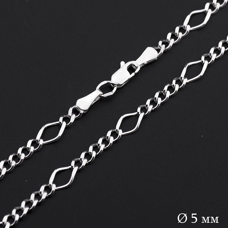 Серебряная цепочка плетение Нонна 5+1 б012713 от ювелирного магазина Оникс