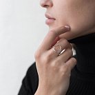 Серебряное кольцо "Круг" 112247 от ювелирного магазина Оникс - 6