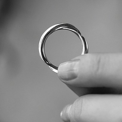 Серебряное кольцо "Орбита" 112778 №4