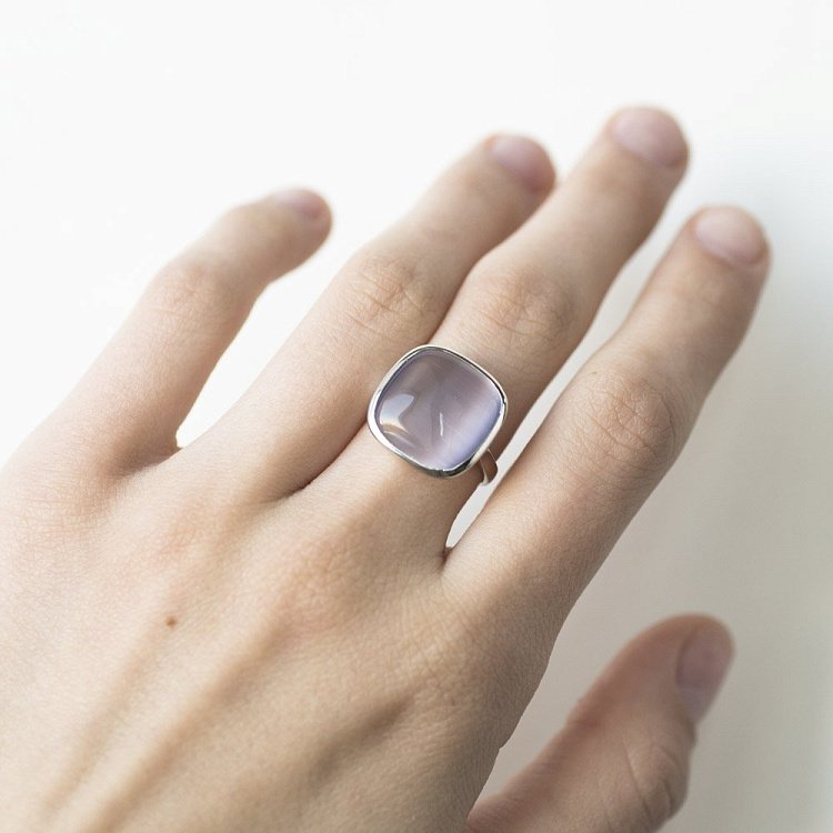 Серебряное кольцо (им.улексит) 112099 от ювелирного магазина Оникс - 5