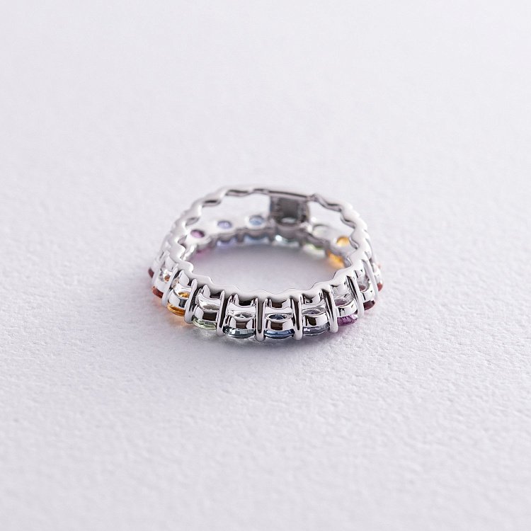 Золотой кулон с разноцветными сапфирами пб0289nl от ювелирного магазина Оникс - 5