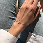 Серебряный браслет с кольцом 141308 от ювелирного магазина Оникс
