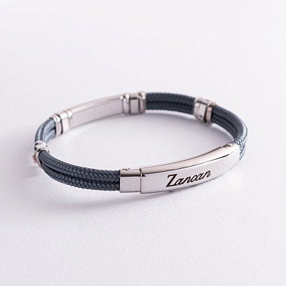 Чоловічий браслет з срібною та золотою вставкою Zancan EXB577R-AV №4