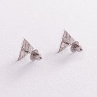 Срібні сережки - пусети "Трикутники" 4888 от ювелирного магазина Оникс - 2