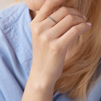 Серебряное кольцо с чернением 112690 №4
