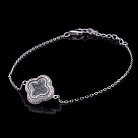 Ексклюзивний срібний браслет "Конюшина" з фіанітами 141014 от ювелирного магазина Оникс