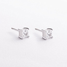 Срібні сережки - пусети з фіанітами 2681/1р-CZ от ювелирного магазина Оникс