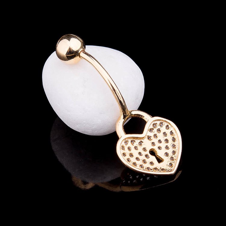 Золотий пірсинг "Серце" пир00152 від ювелірного магазину Онікс - 2