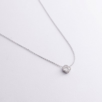 Золотое колье "Клевер" с бриллиантами колб0137mi №3