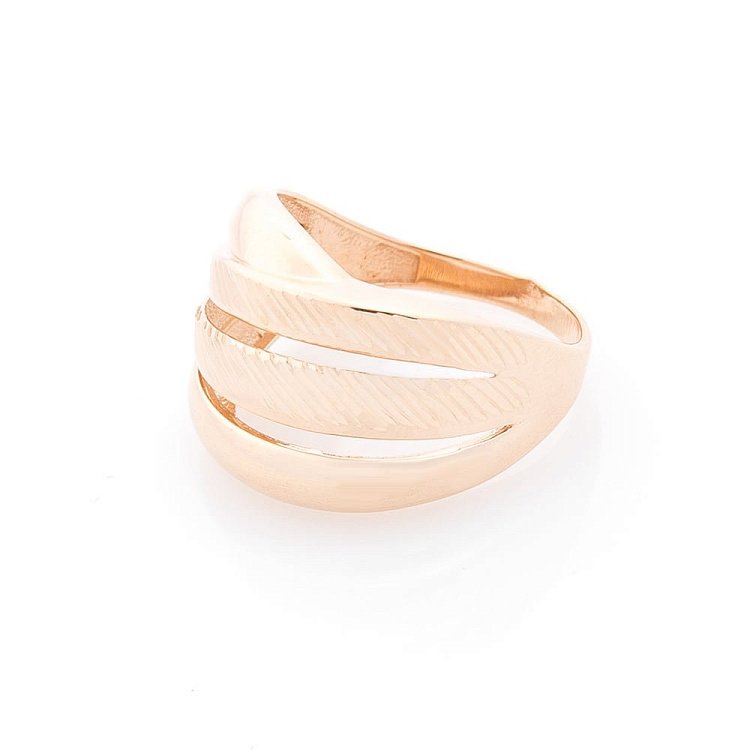 Золотое кольцо без камней к05738 от ювелирного магазина Оникс - 1