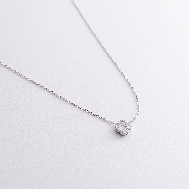 Золотое колье "Клевер" с бриллиантами колб0137mi от ювелирного магазина Оникс - 2