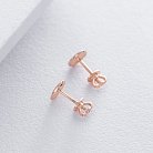 Золоті сережки-гвоздики без каменів с06048 от ювелирного магазина Оникс - 3