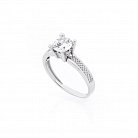 Срібний перстень (фіаніти, родій) 111593 от ювелирного магазина Оникс