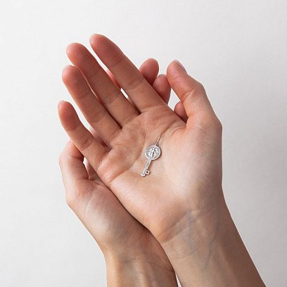 Золота підвіска - ключ "Святий Бенедикт" п03280 №2