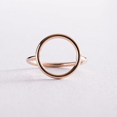 Каблучка "Кругообіг" у жовтому золоті к06928