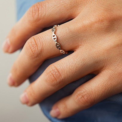 Каблучка "Helen" у білому золоті mini к08431 №5