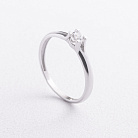 Помолвочное золотое кольцо с фианитом к08520 от ювелирного магазина Оникс