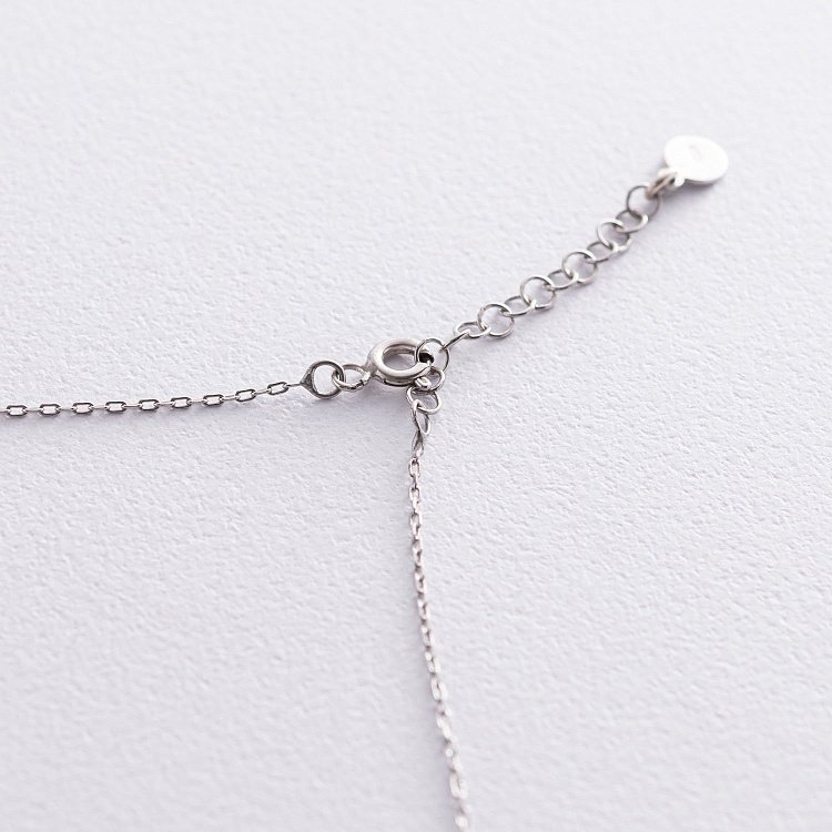 Срібне кольє з буквою "І" 18621б від ювелірного магазину Онікс - 3