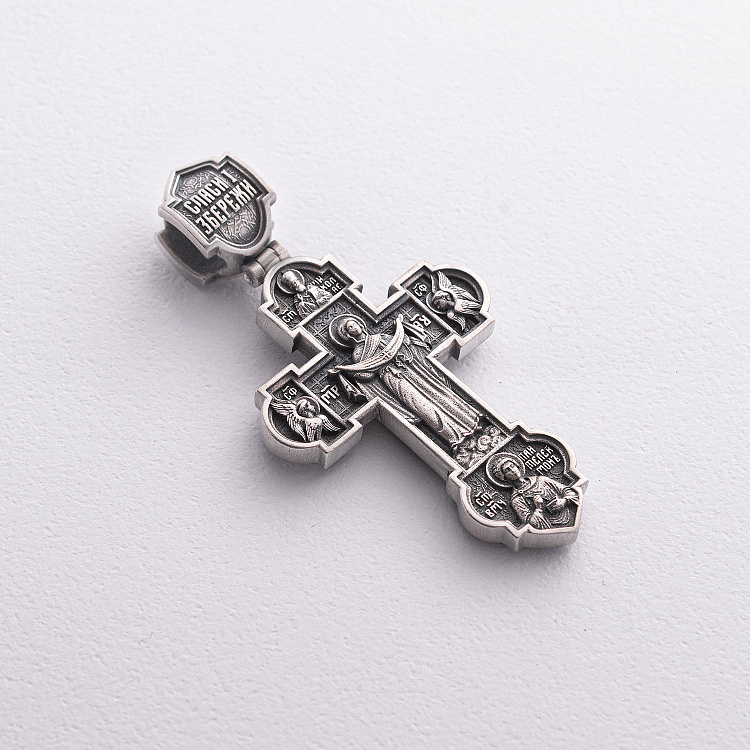 Срібний хрест "Ісус Христос. Покров. Заступництво. Пантелеймон Цілитель" 1936 від ювелірного магазину Онікс - 3