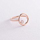 Золотое кольцо "Круговорот" с фианитом к07208 от ювелирного магазина Оникс - 2