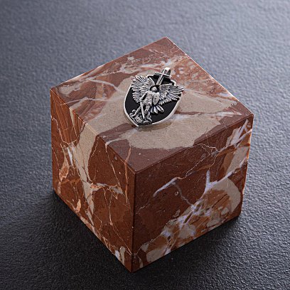 Серебряный кулон "Архангел Михаил" с ониксом (возможна индивидуальная гравировка) 277 №3