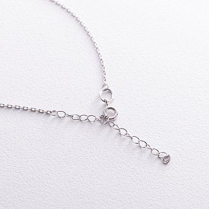 Серебряное колье "Сердечко" (эмаль) OR132040 №7