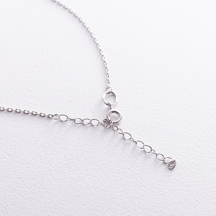 Серебряное колье "Сердечко" (эмаль) OR132040 от ювелирного магазина Оникс - 6