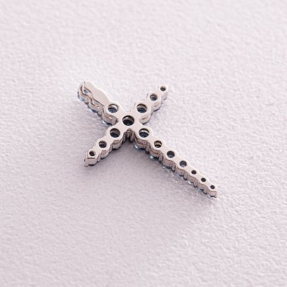 Золотий хрестик з ?сапфірами пб0284nl №3