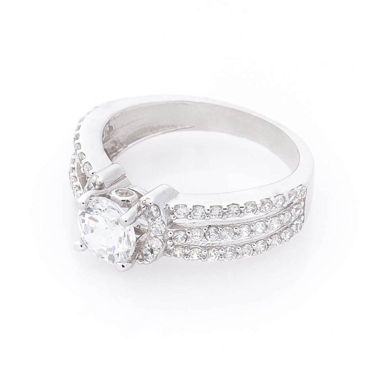 Каблучка (фіаніти) к01695ж від ювелірного магазину Онікс - 1