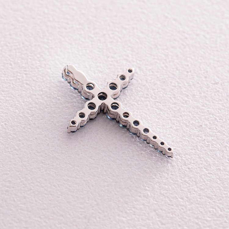 Золотий хрестик з ?сапфірами пб0284nl від ювелірного магазину Онікс - 2