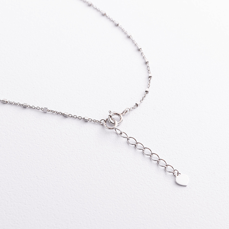 Серебряное колье "Кубики" 908-01596 от ювелирного магазина Оникс - 3